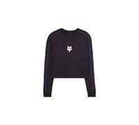 Crop top a maniche lunghe fox image phantom nero da donna