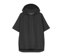 Crop top da donna, top da allenamento, a maniche corte, a basso costo, alla moda, casual, vestibilità larga, diavolo, ali rosse, Nero , 3XL