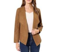 Cropped Blazer for Women Open Front Fitted Long Sleeve Jacket | Streamlined Torso Shape Easy Layering Over Camisoles Tees Blouses And Mock Neck Tops For Meetings Travel And Evenings