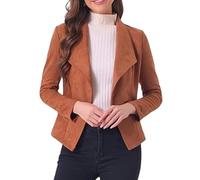 Cropped Blazer for Women Open Front Fitted Long Sleeve Jacket | Streamlined Torso Shape Easy Layering Over Camisoles Tees Blouses And Mock Neck Tops For Meetings Travel And Evenings