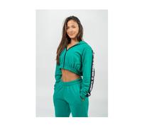 Cropped Zip-Up Hoodie Iconic Donna Verde