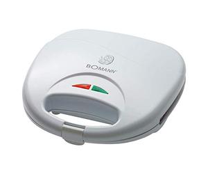 Croque-Monsieur Maker - Apparecchio con piastre triangolari per sandwich - Sandwitch Maker - Croque Machine MosieurBomann ST 5016 CB Sandwich Maker 750 W - Bianco