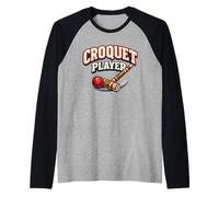 Croquet è Il Mio Regalo Divertente per Il Gioco del Prato Maglia con Maniche Raglan