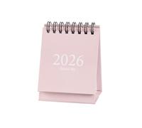 croselyu - Calendario da tavolo 2022, semplice, in tinta unita, formato mini, creativo e decorativo, per scrivania, piccolo e portatile, 9,5 x 7,5 cm, colore rosa