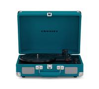 Crosley Cruiser Deluxe - Giradischi portatile Bluetooth, lettore vinile valigia a 3 velocità, giradischi casa per dischi in vinile, altoparlanti stereo integrati e ricevitore Bluetooth, ingresso AUX,