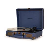 Crosley Cruiser Plus Giradischi con 2 altoparlanti, Bluetooth e AUX - Giradischi Vintage a 3 velocità - Per vinili da 7", 10" e 12" - Portatile con custodia integrata (Blu.)