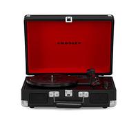 Crosley Cruiser Plus Giradischi con 2 altoparlanti, Bluetooth e AUX - Giradischi Vintage a 3 velocità - Per vinili da 7", 10" e 12" - Portatile con custodia integrata (Nero.)
