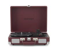 Crosley Cruiser Plus Giradischi con 2 altoparlanti, Bluetooth e AUX - Giradischi Vintage a 3 velocità - Per vinili da 7", 10" e 12" - Portatile con custodia integrata (Borgogna.)