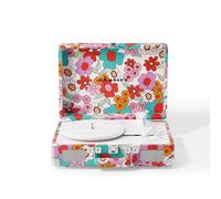 Crosley Cruiser Plus Giradischi con 2 altoparlanti, Bluetooth In & Out e Aux 3 Speed Retro Giradischi - per vinile da 7", 10" e 12" - Portatile con custodia integrata - Groovy Flowers