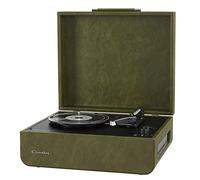 Crosley Mercury Giradischi Vinili con Bluetooth In/out, RCA e Altoparlanti Stereo - Vintage Design Lettore di Dischi a 3 Velocità - Per 7", 10" e 12" - Portatile con Custodia Integrata (Verde)