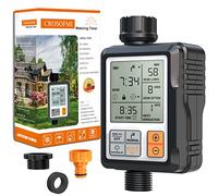 CROSOFMI Irrigatore Giardino Timer per Irrigazione Batteria Automatica Programmatore Centralina Irrigazione Ampio Schermo da 3 Pollici