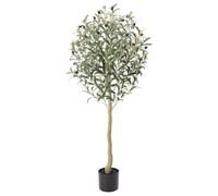 CROSOFMI Olive Tree artificiale 120 cm grandi piante finte alte, piante artificiali di seta di ulivo all'interno in vaso, pianta artificiale tropicale grande adatta per casa, ufficio, soggiorno,