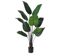 CROSOFMI Pianta Artificiale Uccello del Paradiso 150 cm Palma Tropicale Finta con 10 Foglie, Piante Finte Perfette in Vaso per Interni Esterno Casa Ufficio Giardino Decorazione Moderna（1 PACK）