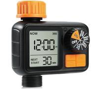 CROSOFMI Timer Irrigazione Automatica Digitale Centralina Irrigazione Temporizzatore Programmatore Irrigazione Giardino /IPX5 Impermeabile/Ritardo Pioggia/Modalità di Irrigazione Manuale