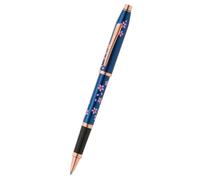 CROSS A.T. - Penna a sfera laccata blu con fiori di ciliegio Century II