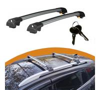 Cross Auto Accessories-Barra Trasversale Compatibile Con Jeep Renegade 2014-2023; Barre Da Tetto, Barre Portatutto Per Auto Con Rotaie Sul Tetto, Alluminio Bloccabile 2 Pcs Grigio