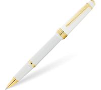 Cross Bailey Light - Penna a sfera (tratto F, colore inchiostro: nero, in confezione regalo, colore: Bianco con finiture dorate