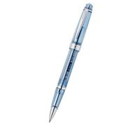 Cross Bailey Light - Penna a sfera traslucida 8015, colore nero, tratto F - fine, confezione regalo di alta qualità, colore: Blu marino traslucido, cromato