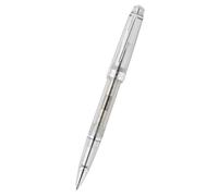 Cross Bailey Light - Penna a sfera traslucida 8015, colore nero, tratto F - fine, confezione regalo di alta qualità, traslucido, trasparente/cromato