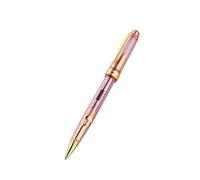 Cross Bailey Light - Penna a sfera traslucida 8015, colore nero, tratto F - fine, confezione regalo di alta qualità, colore: Rosa traslucido e zaffiro/oro