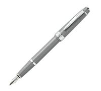 Cross Bailey Light penna stilografica grigia elegante cappuccio a scatto in resi