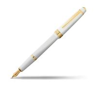 CROSS Bailey Light - Penna stilografica, spessore M, in confezione regalo, colore: Bianco con finiture dorate