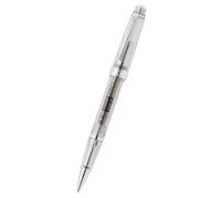 Cross Bailey Light Translucent 8562-1 - Penna a sfera (mina per penna a sfera, tratto M - medio, resistente ai documenti, modello con cappuccio, confezione regalo Premium trasparente/cromato