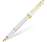 Cross Bailey Luce Lucidato extra Fine Punta Bianco Resina Oro Orlo Fontana Penna