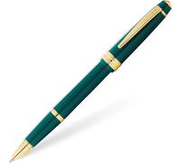 Cross Bailey Light - Penna roller (tratto F, colore inchiostro: nero, con confezione regalo), vernice verde con raccordi dorati, 1 pezzo (1 pezzo)