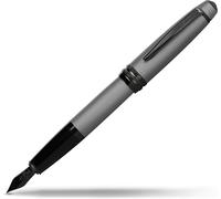Cross Bailey Penna Stilografica Grigio Opaco Con Punta Fine Accessori Nero PVD