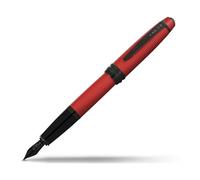 CROSS Bailey - Penna stilografica laccata rossa opaca con attributi PVD nero lucido punta extra fine