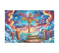 Cross Blue Sky Heaven Puzzle 1000 Pezzi Idea Regalo Natale 2025 Rompicapo Premium Rilassamento E Divertimento Regalo Perfetto Per Lui E Lei 1000 PCS