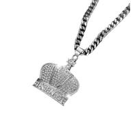 Cross-Border European and American Hip Hop Accessories Crown Pendant