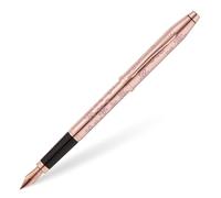 Cross Century II - Penna stilografica Cherry Blossom (pennino F in acciaio inox, inchiostro nero, con confezione regalo di alta qualità) laccato oro rosa, raccordi in acciaio inox placcato oro rosa