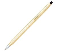 Cross Classic Century - Penna a sfera ricaricabile in metallo, con punta a sfera media, con confezione regalo di lusso e cartuccia nera, 1 confezione, 10 carati, oro