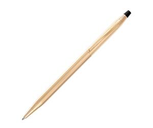 CROSS Classic Century - Penna a sfera ricaricabile in metallo, con punta a sfera media placcata oro 23 carati, con confezione regalo premium e cartuccia nera, confezione da 1, colore: Oro