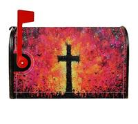 Cross - Coperture magnetiche per cassetta delle lettere, motivo uccelli spirituali drammatici, tramonto autunnale, copertura per cassetta delle lettere arancione, decorazione per prato, 53 x 65,5 cm