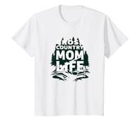 Cross Country Mom Life Proud Parent Runner Trail Forest Maglietta, Bambini, Bianco, 3 Anni