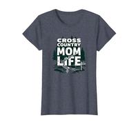 Cross Country Mom Life Proud Parent Runner Trail Forest Maglietta, Donna, Pervinca, XL