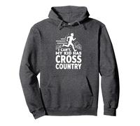 Cross Country Mom: Non Posso Mio Figlio ha Il Fondo Felpa con Cappuccio, Unisex per Adulti, Grigio Scuro, L