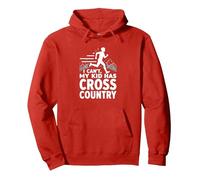 Cross Country Mom: Non Posso Mio Figlio ha Il Fondo Felpa con Cappuccio, Unisex per Adulti, Rosso, M