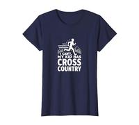 Cross Country Mom: Non Posso Mio Figlio ha Il Fondo Maglietta, Donna, Navy, M