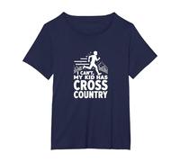 Cross Country Mom: Non Posso Mio Figlio ha Il Fondo Maglietta, Donna Plus-Size, Navy, 5X