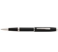 Cross Coventry Penna Rollerball Nera In Lacca Con Punta Media Cromata