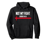 Cross Exodus 14:14 Bible Verse The Lord Will Fight for You Felpa con Cappuccio