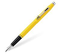 Cross Ferrari Classic Century - Penna stilografica con spessore fine, colore: giallo modena e cromato