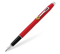 Cross Ferrari Classic Century - Penna stilografica con spessore fine, colore: rosso opaco e cromato