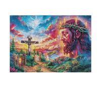 Cross Jesus Puzzle 300 Pezzi Serate In Casa Con Amici Cute Pets Warm The Heart Giochi Da Tavolo Per Gruppo Divertimento E Convivialità Regalo Per Amici E Parenti 300 PCS