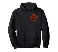Cross Pattee - Christian Order of The Red Cross - Templare Felpa con Cappuccio