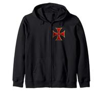 Cross Pattee - Christian Order of The Red Cross - Templare Felpa con Cappuccio